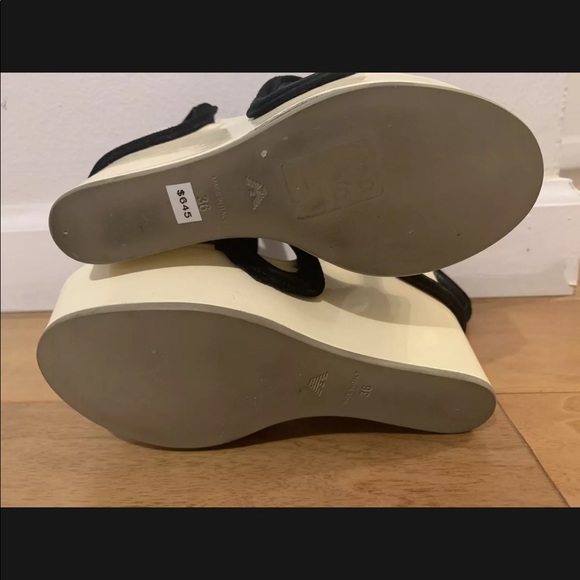 NEW Emporio Armani high platform 5.25” sandals wedges 36 - Picture 11 of 16